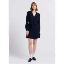 Pablo - Vestido corto con cuello de pico - Talla 36 - Azul