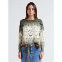 Kujten - Pull col bateau jacquard en cachemire - Größe 2 - Khaki