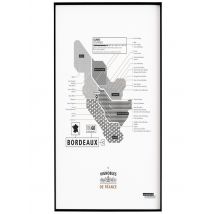 La Majorette A Moustache - Affiche d'art carte des vins - Taille Unique - Blanc