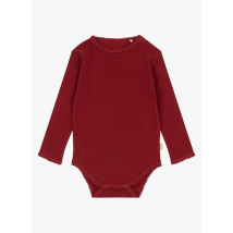 Konges Slojd - Body de punto pointelle de algodón orgánico - Talla 18M - Rojo