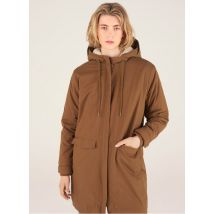 Acote - Rechte parka met opstaande kraag en capuchon - 3 Maat - Bruin