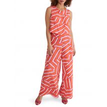 Phase Eight - Wijde jumpsuit met ronde hals en print - 10 Maat - Roze