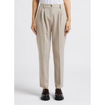 Pablo - Pantalon carotte taille haute - Taille 42 - Marron