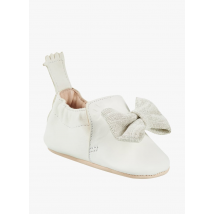 Easy Peasy - Chaussons en cuir - Taille 6-12mois - Blanc