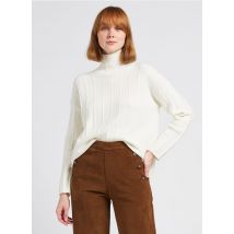 Max Mara Leisure - Pull ample col roule en laine vierge - Taille M - Blanc