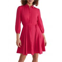 Phase Eight - Korte jurk met klassieke kraag en uitlopende rok - 10 Maat - Roze