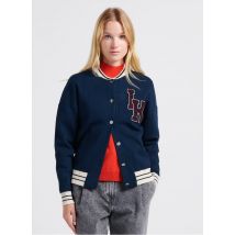 Ikks - Gebreid vest met ronde hals - S Maat - Blauw