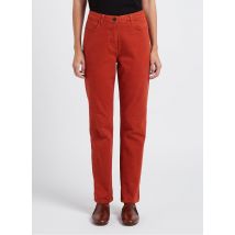 Nice Things - Slim-fit broek van katoenmix met hoge taille - 38 Maat - Oranje