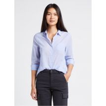 Sud Express - Rechte - katoenen blouse met klassieke kraag - S Maat - Blauw