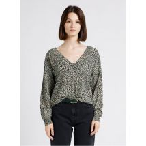 One Step - Pullover mit v-ausschnitt und print - Größe S - Khaki