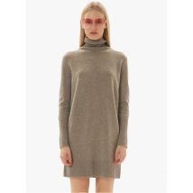 Tara Jarmon - Korte jurk met col wolblend - 2 Maat - Bruin