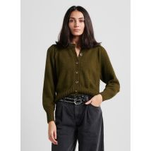 Ekyog - Kort - recht vest met ronde hals wolblend - S Maat - Groen