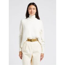 Collectors Club - Chaleco de jacquard de mezcla de punto con cuello redondo - Talla XS/S - Blanco