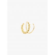 Yay - Boucle d'oreille anneau double gold filled - Taille Unique - Doré