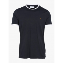 Farah - Tee-shirt col rond en coton - Taille M - Bleu