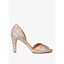 Bobbies - Sandalen met hak en pailletten - 41 Maat - Goudkleurige