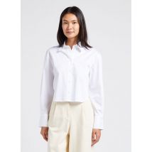 Collectors Club - Katoenen blouse met klassieke kraag - 38 Maat - Wit