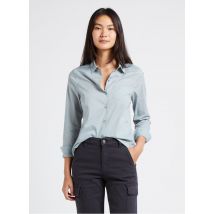 Sud Express - Katoenen blouse met klassieke kraag - L Maat - Groen