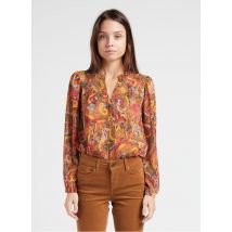 Sud Express - Soepelvallende blouse met tuniekhals - S Maat - Oranje