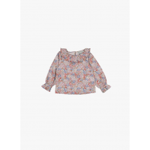 Petite Lucette - Blouse col collerette imprimée en coton bio - Taille 10A - Multicolore