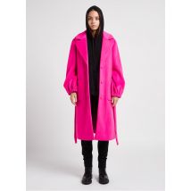 Twinset - Manteau droit à encolure tailleur - Taille M - Rose
