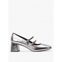 Anaki - Leren mary-janes met hak - 39 Maat - Zilver