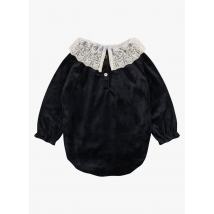 Konges Slojd - Speelpakje van velours met kanten kraagje - 9M Maat - Zwart