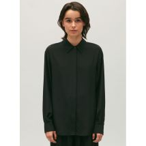 Claudie Pierlot - Chemise fluide col classique en soie - Taille 36 - Noir