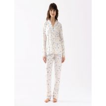 Le Chat - Pyjama boutonné en coton - Taille 50 - Blanc
