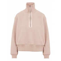 Varley - Fleecetrui van gerecycled materiaal met opstaande kraag - XS Maat - Beige