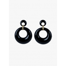 Feeka - Boucles d'oreilles rondes - Taille Unique - Noir