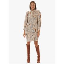 Tara Jarmon - Lange jurk met strikkraag - 36 Maat - Beige