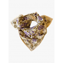 Apaches Collections - Katoenen foulard met print - Een Maat - Paars