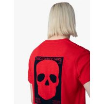 Zadig&voltaire - Regular-fit t-shirt van gevlamd katoen - XL Maat - Rood
