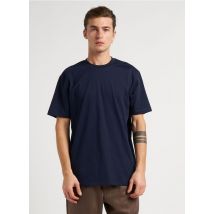 Minimum - Camiseta oversize de algodón orgánico con cuello redondo - Talla M - Azul