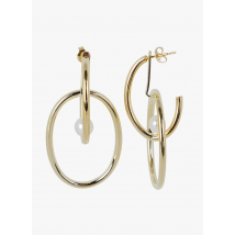 Feeka - Pendientes de latón - Talla única - Blanco