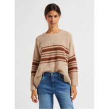 Bella Jones - Ruimvallende trui met ronde hals wolblend - 3 Maat - Beige