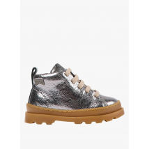 Camper - Bottines à lacets en cuir métallisé - Taille 26 - Gris
