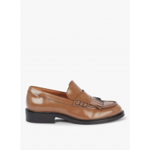 Billi Bi - Mocassins en cuir glacé - Taille 39 - Marron