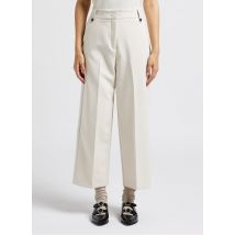 Max&co. - Rechte broek met plooien - 40 Maat - Wit