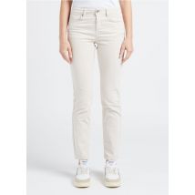 Sud Express - Pantalón slim de terciopelo de algodón elástico - Talla 38 - Blanco