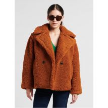 Ugg - Korte jas van sherpa met reverskraag - M Maat - Bruin