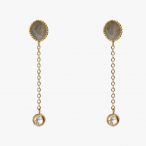 Emma & Chloe - Stainless steel earrings for pierced ears - One Size - Grey