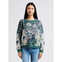 Louise Misha - Pullover mit u-boot-ausschnitt und blumenmuster - Größe S - Grün