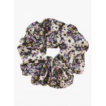 Sandro - Chouchou imprimé fleuri en soie - Taille Unique - Violet