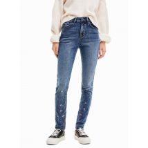 Desigual - Katoenen skinny jeans - 34 Maat - Blauw
