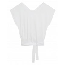 Repetto - Tee-shirt col rond à nouer - Taille M - Blanc
