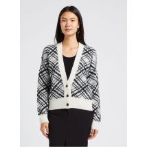 Liu Jo - Jacquard vest van tricotmix met v-hals en strass - XL Maat - Multikleurig