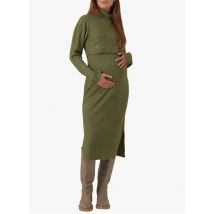 Mamalicious - Gebreide zwangerschapsjurk - S Maat - Kakigroen