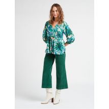 Sud Express - Top met v-hals en print - S Maat - Groen